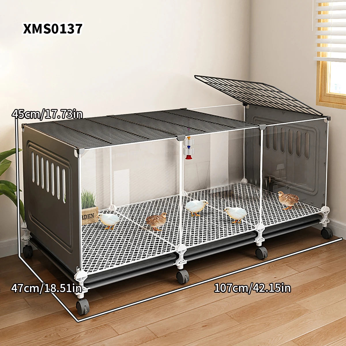 Chicken Cage Household Large Breeding Cage Chicken Coop Automatic Cleaning Duck Cage Wire Mesh Balcony Outdoor Poultry Cage