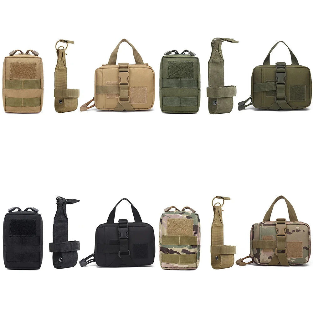 Tactical Dog Harness Pouches Set Military-Style Multi-purpose Nylon Bags Compatible with Dog Vests for Dogs Training & Adventure