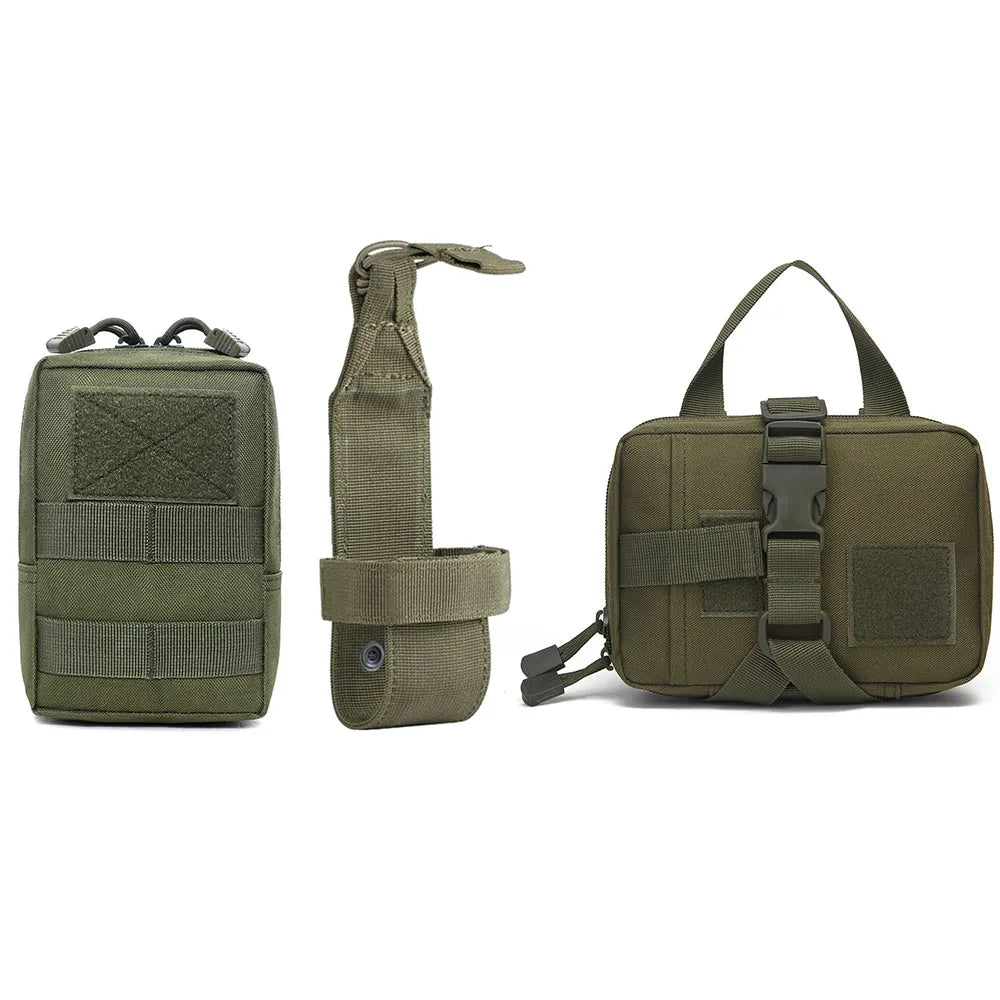Tactical Dog Harness Pouches Set Military-Style Multi-purpose Nylon Bags Compatible with Dog Vests for Dogs Training & Adventure