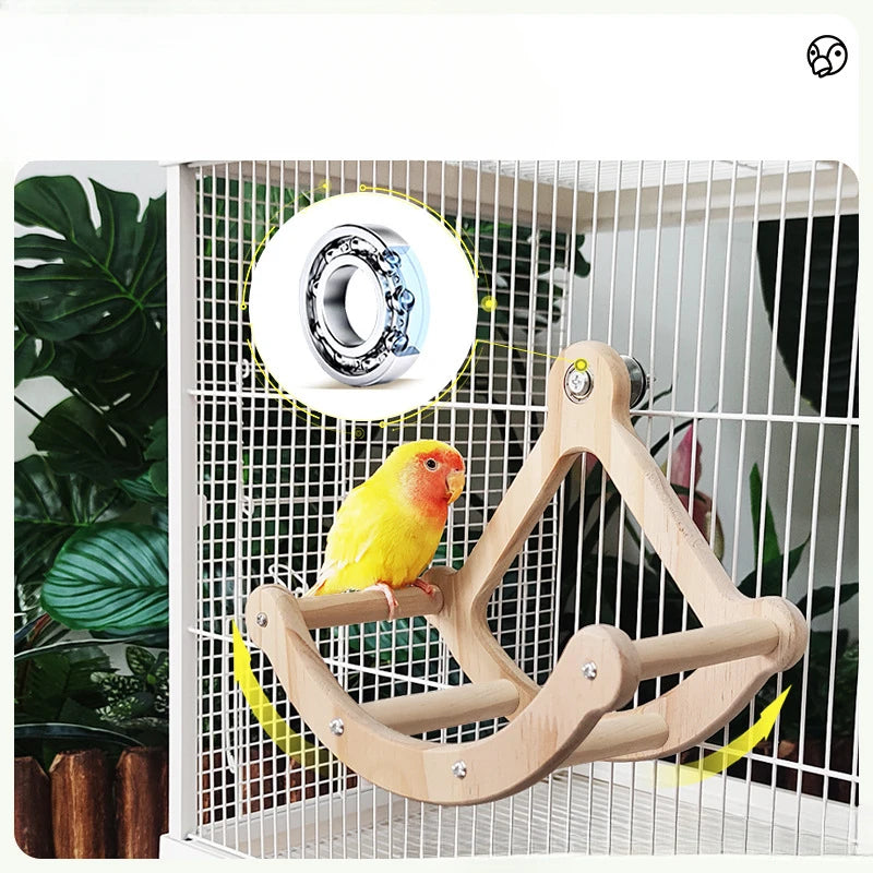 1pc Bird Wheel Toy Interactive Spinner Wheel Wooden Birds Toys Cage Accessories For birds Conures Parakeets Parrots Cockatiels Budgies