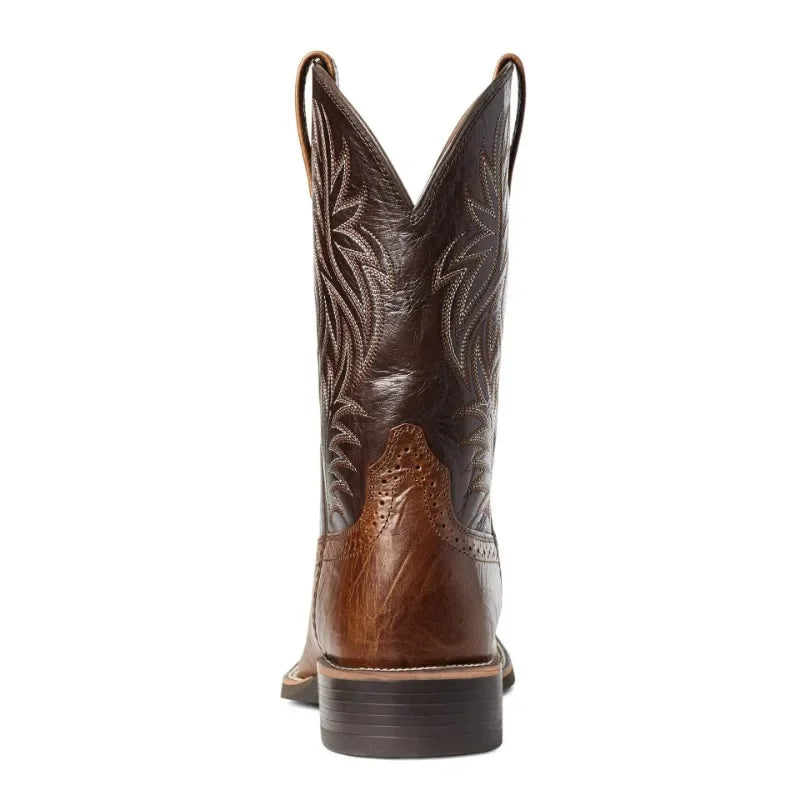Men High Boots Embroidery Retro Handmade Men's Boots Western Cowboy Boot Pointed Toe Boots Hand Stitching Outdoor Men's Shoes