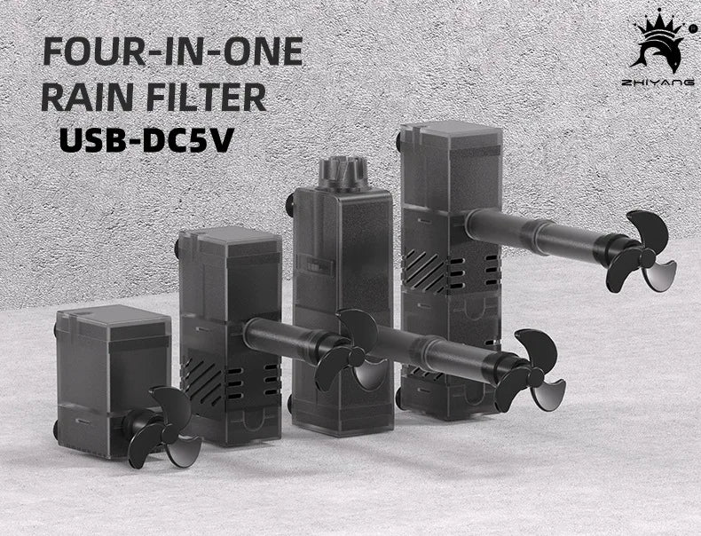 USB fish tank low water filter Aquarium Turtle tank Filter circulation Filtration oxygenation Small fountain