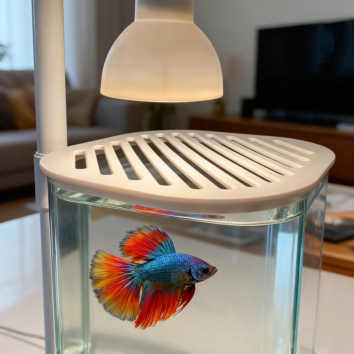 Starter Kit Fish tank living room small mini fighting fish tank household tabletop turtle tank goldfish tank with light