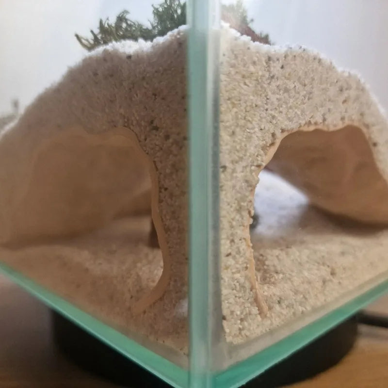 Fish Tank Underground Cave for Fish Shrimp Reptile Shelter Hiding Houses, Landscaping Ornaments 3D Printing Aquarium Decorations