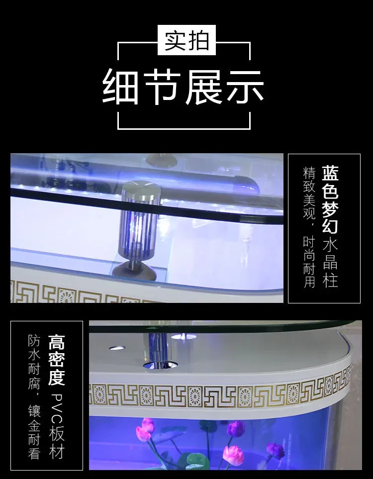 European Fish Tank Aquarium TV Cabinet Ecological Change Water Floor Type