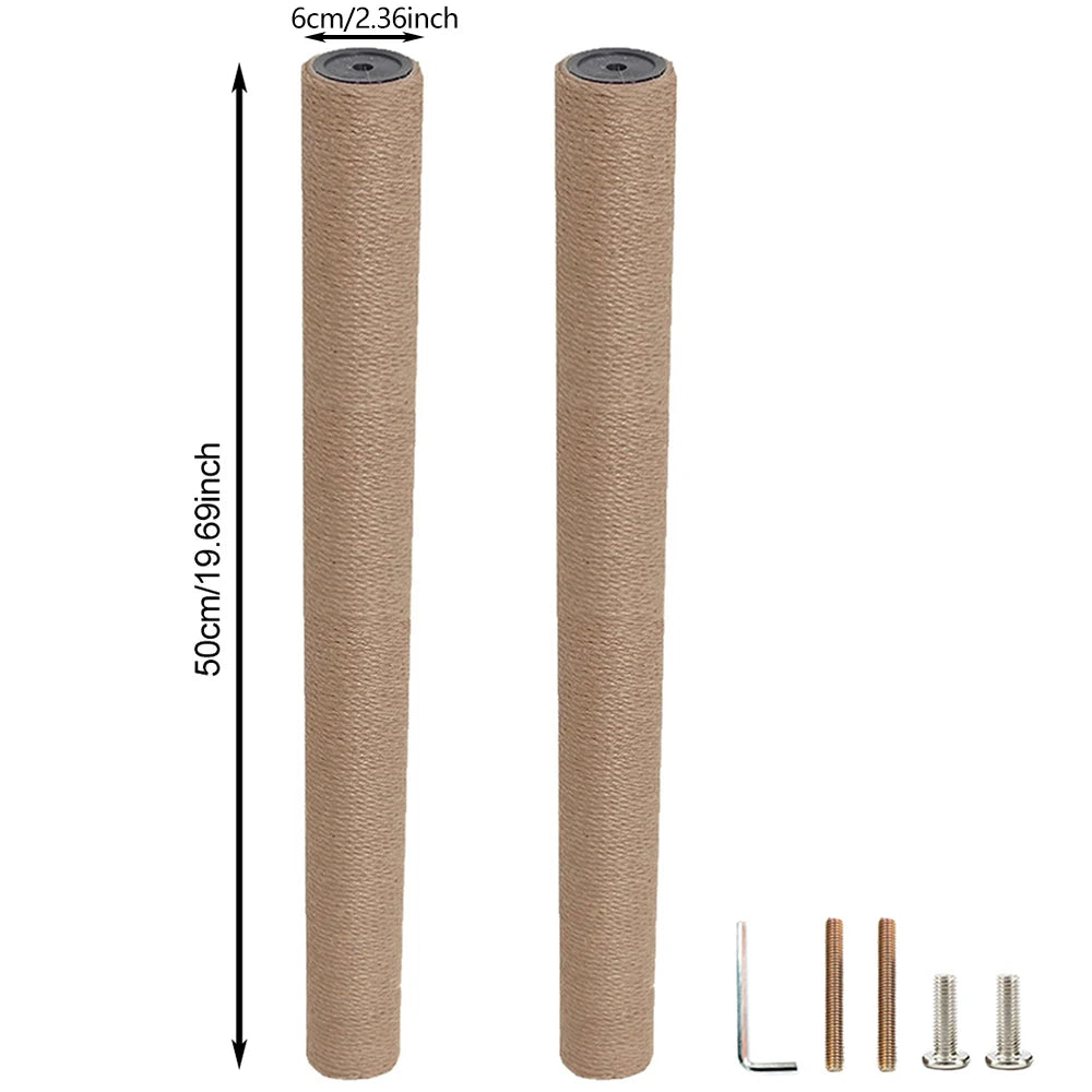 2PCS cat scratch pole, DIY accessories for cat climbing frame, suitable for cat climbing frame or Replacing Old and Damaged Cat Scratch Poles
