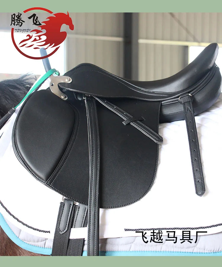 Armrest Full Set Comprehensive Novice Saddle Microfiber Wear-Resistant Horse Harness Equestrian Saddle English Saddle
