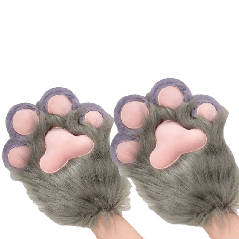 Fursuit Paw Gloves Boots Giant Wearable Accessories Plush Toys Furry Cosplay Cat Bear Shoes Cute Fluffy Animal Manga Party