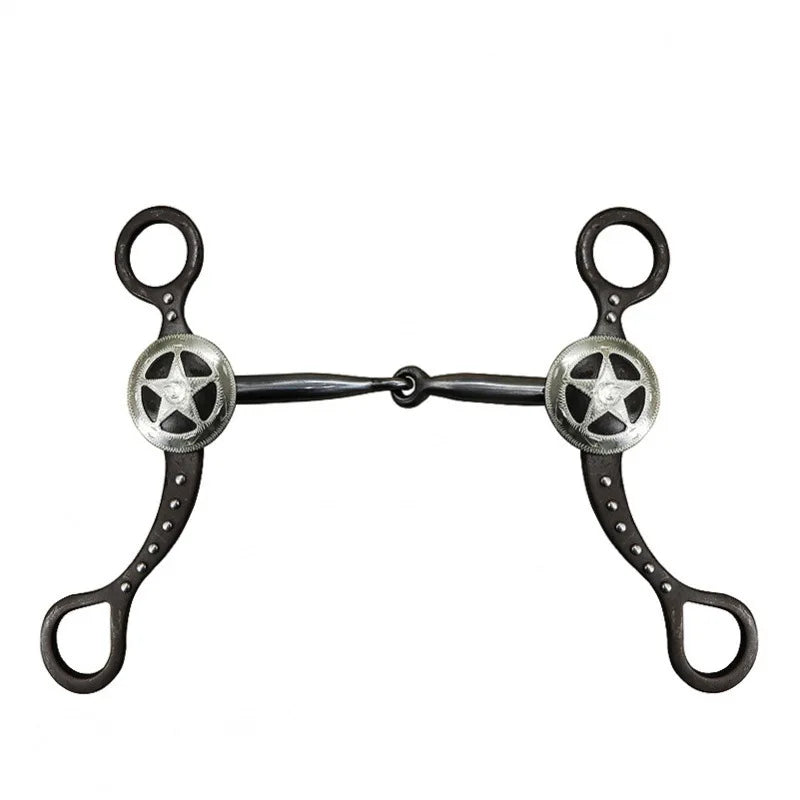 Equestrian Horse Mouth Bit Snaffle Gag Bite Horse Training Riding Harness Supplies