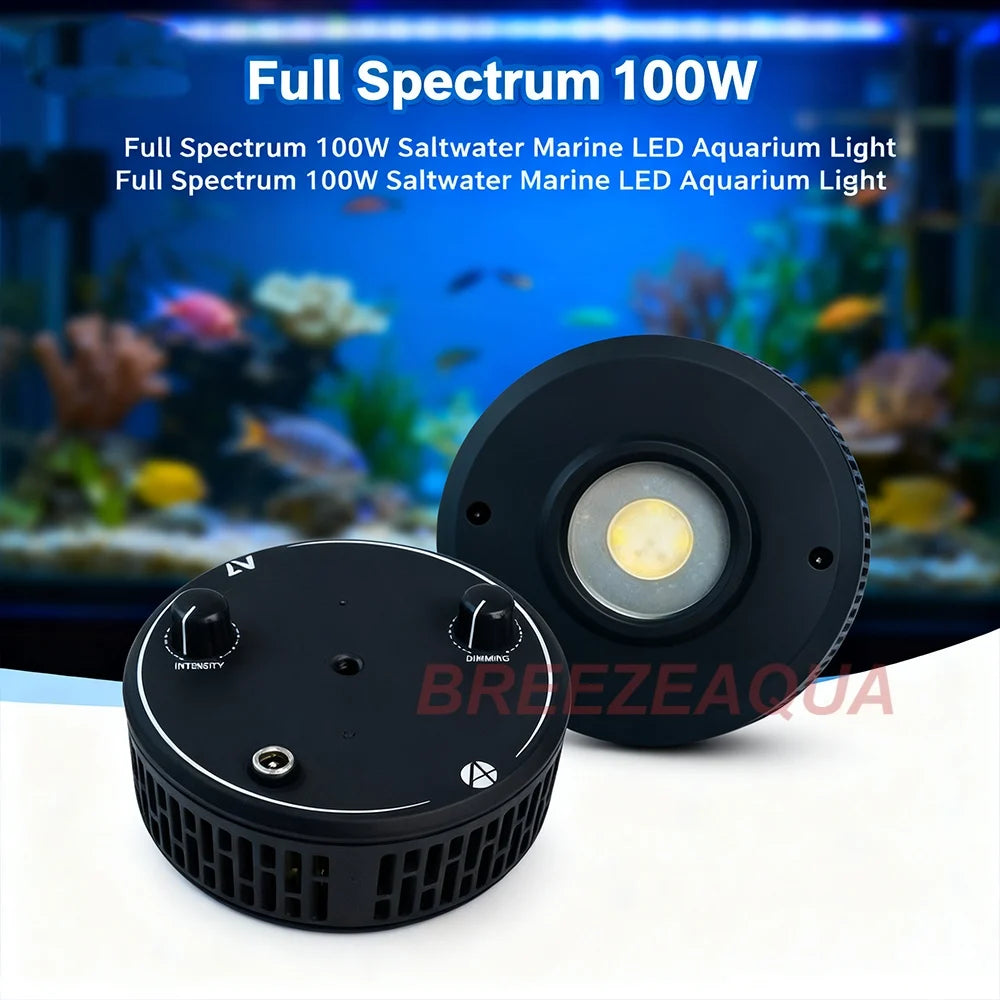 A7S III Wi-Fi App Phone Control Full Spectrum 100W Saltwater Marine LED Aquarium Light for Coral Reef Fish Tank