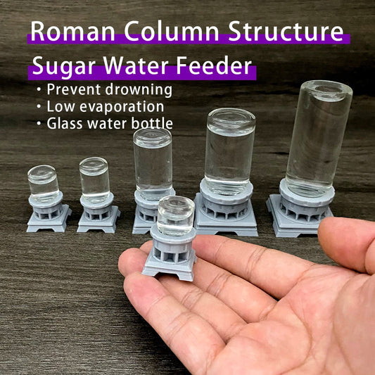 AntsKeeper Glass Waterer Feeder for Anthill Ant Nest Farms, Prevents Drowning, Honey Sugar Water Can be Fed Directly, 1ml - 30ml