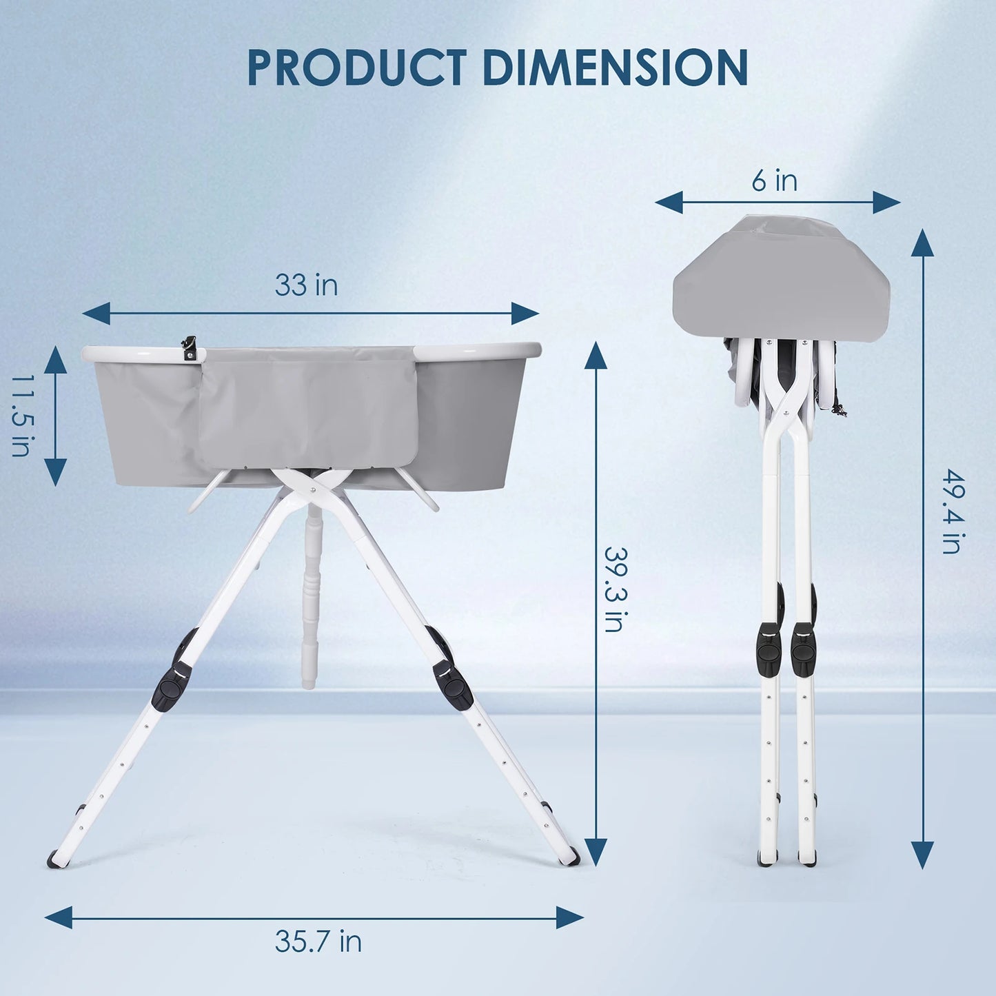New Portable Pet Bathtub Foldable Elevated Small Medium Dog Bath Tubs for Bathing Shower Grooming Dog Washing Pool