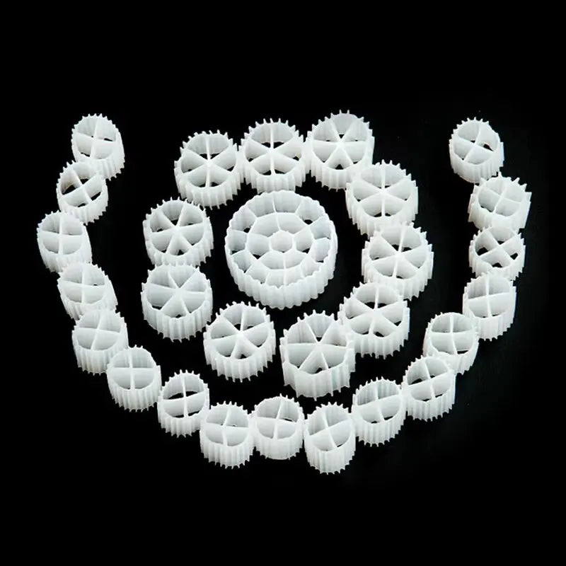 Aquarium Filter Fish Tank Fluidized Moving Bed Filter Bubble Bio Filter Media With Air Stone And Sponge Filters Transparent