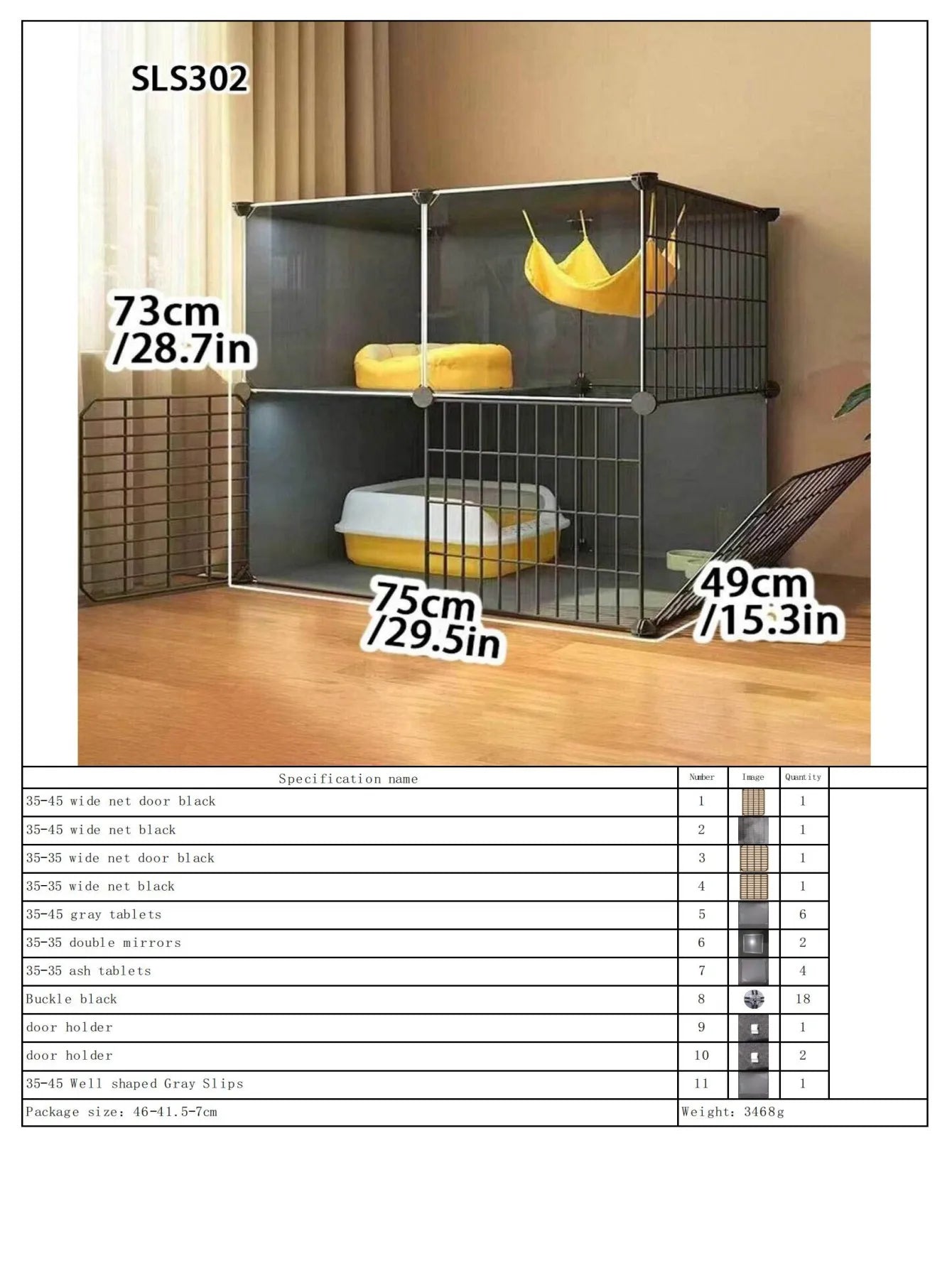 Cat Cage, Household Indoor Small Apartment, Cat Villa, Cat House, Cat Nest, Integrated Does Not Occupy an Area