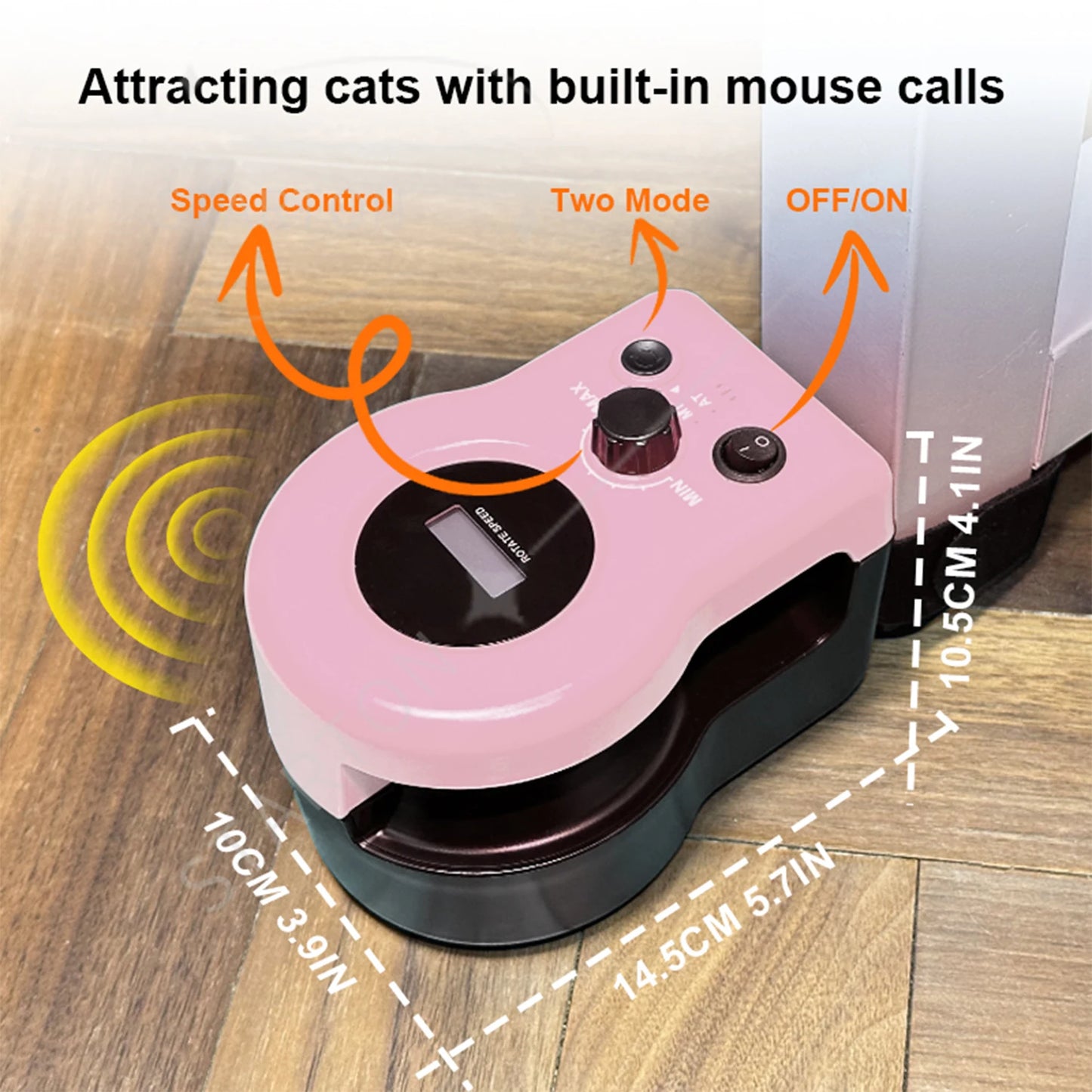 Cat Running Wheel Interactive Cat Toy, Cat Wheel Exerciser Cat Running Treadmill for Indoor Adjustable Speed Simulated Interactive