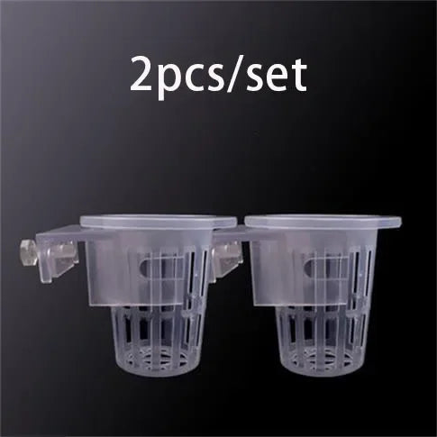 Aquatic Plant Hanging Holder Adjustable Fish Tank Planter Cups with Hole Aquarium Planter Cups for Aquascape Decoration