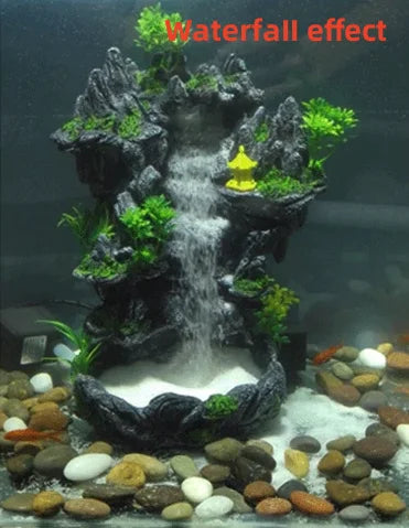 Aquarium Quicksand Waterfall DIY Simulation Rockery Package Fish Tank Landscaping