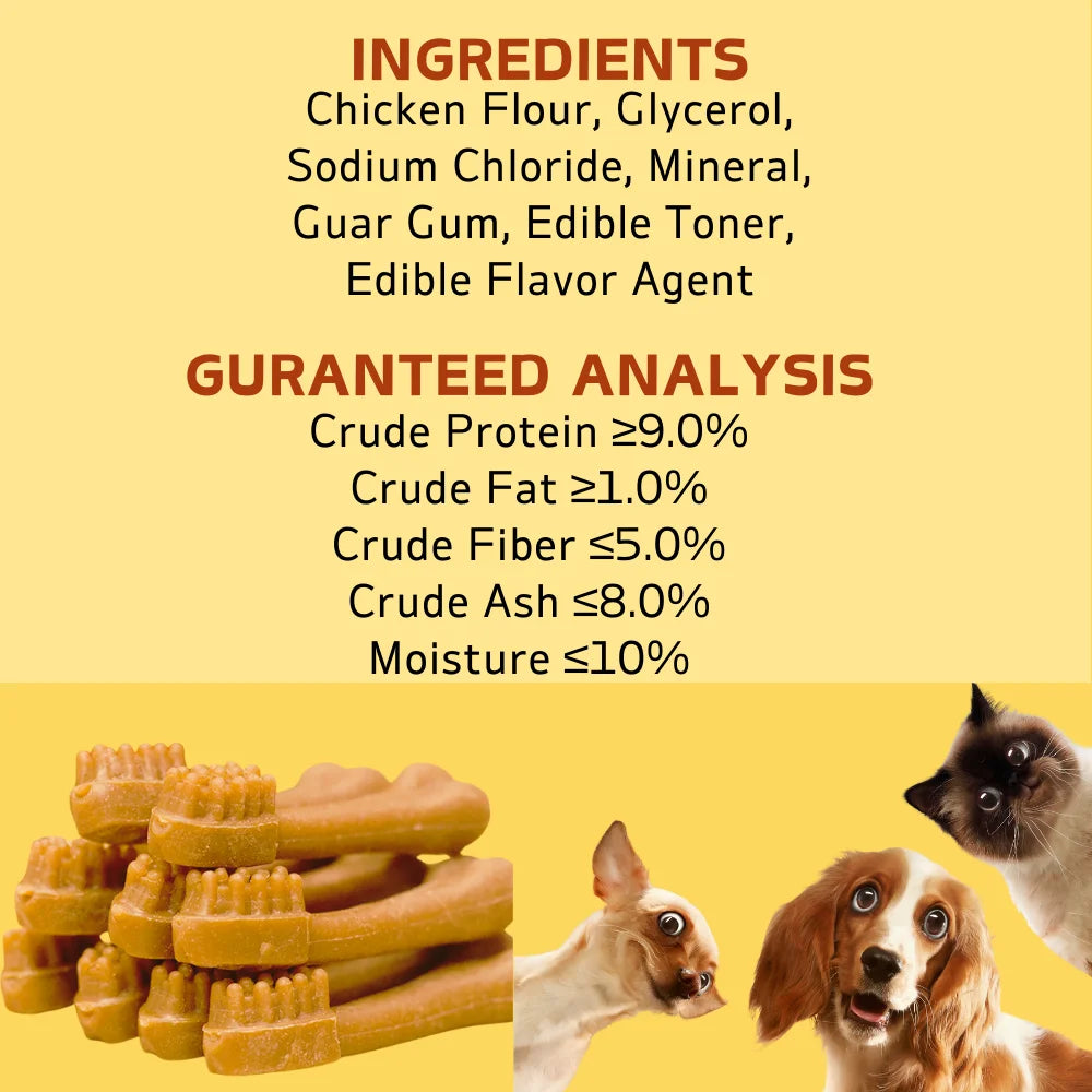 7.05oz/14.11oz  (200g/400g) Dental Care with Chicken Flavor, Natural Ingredients, Natural Dog Treats,