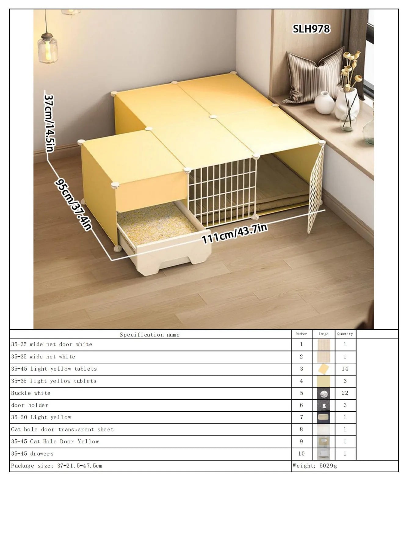 Rabbit Cage Guinea Pig Hamster House Large Villa Tray Rabbit Nest