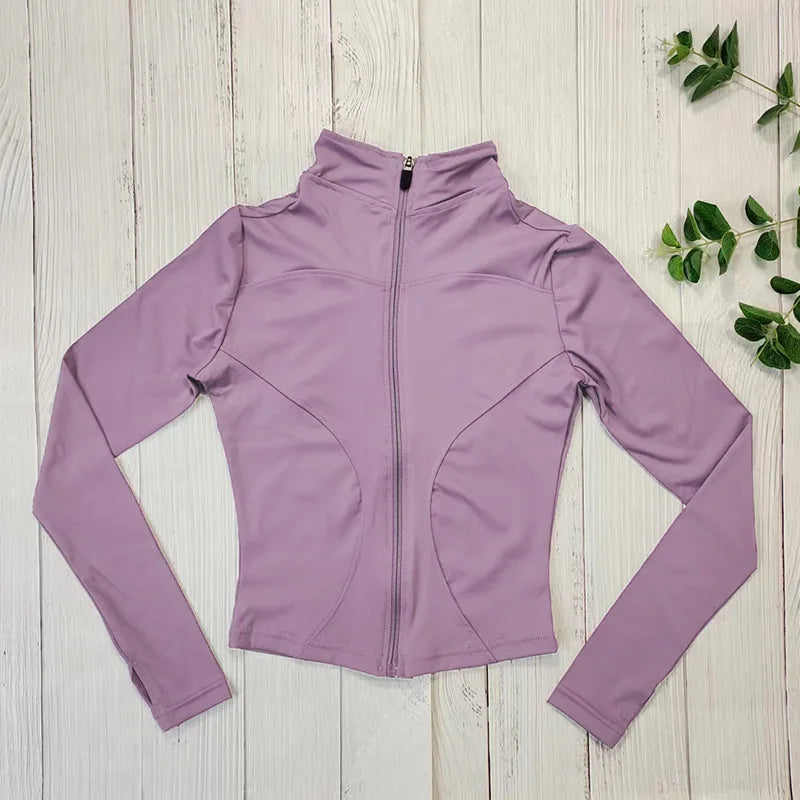 MXLLINA Zipper Horse Riding Jacket Tops Equestrian Competition Base Layer Women Long Sleeve Coat Equestrian Training Shirts