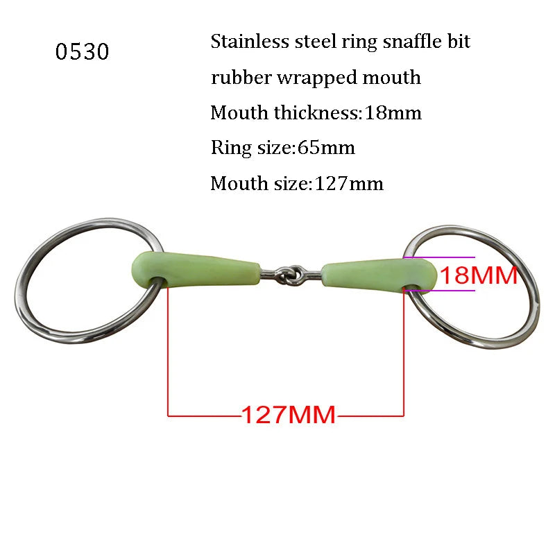 Equestrian Horse Mouth Bit Snaffle Gag Bite Horse Training Riding Harness Supplies