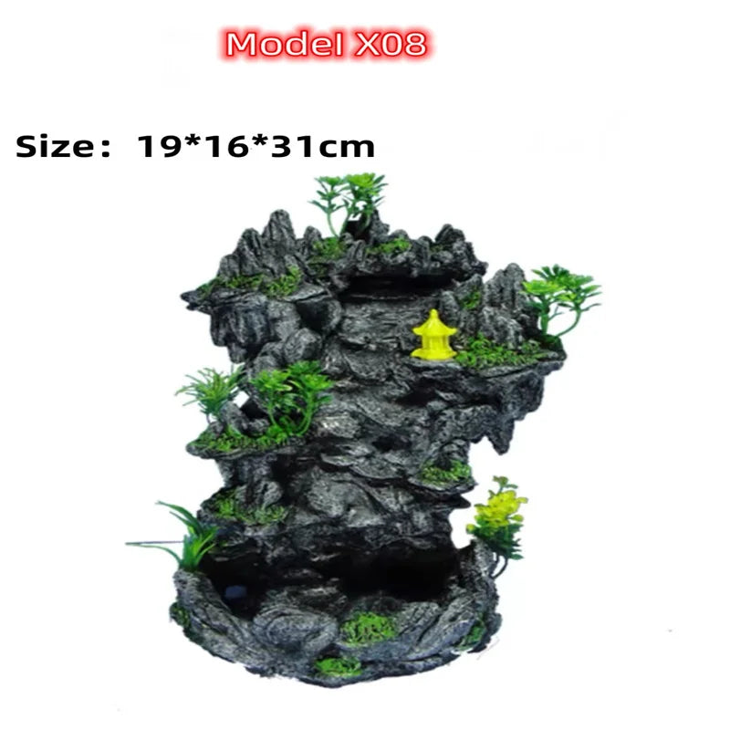 Aquarium Quicksand Waterfall DIY Simulation Rockery Package Fish Tank Landscaping