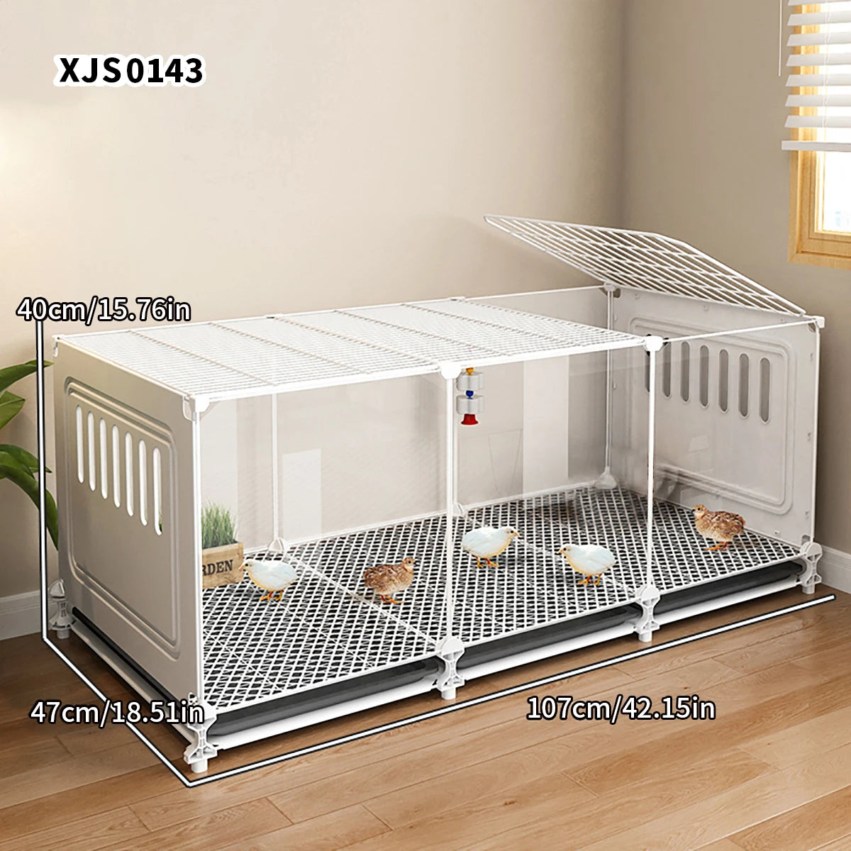 Chicken Cage Household Large Breeding Cage Chicken Coop Automatic Cleaning Duck Cage Wire Mesh Balcony Outdoor Poultry Cage