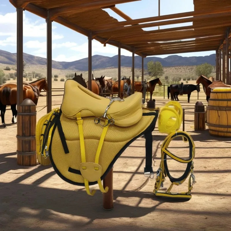 Sports endurance saddle seat, fully equipped leather horse endurance saddle design color optional