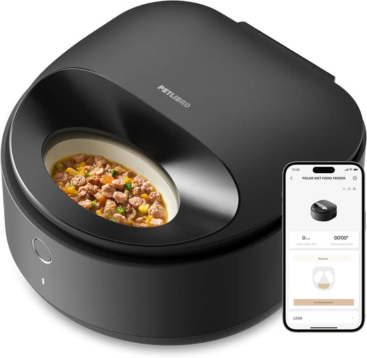 Automatic Cat Feeder Wet Food Refrigerated New Upgraded APP Control 3 Days Freshness 3 Meals Semiconductor Cooling Quick