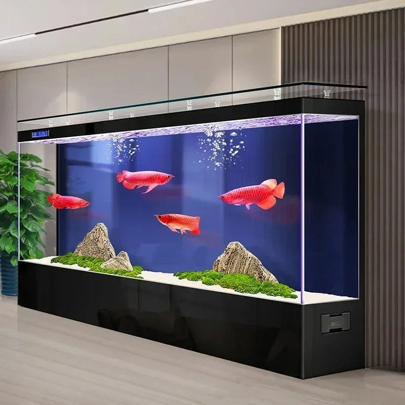 Luxury Super Large Appreciate Fish Tanks Modern Living Room Ecological Box Aquarium Decoration Smart Pet Products