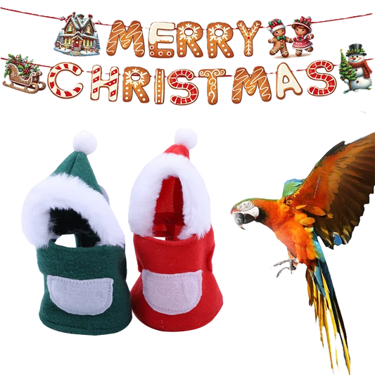 1pcs Parrot Clothes Christmas Budgerigar Cockatiel Go Out To Decorate Clothing Santa Claus Costume Style Bird Accessories