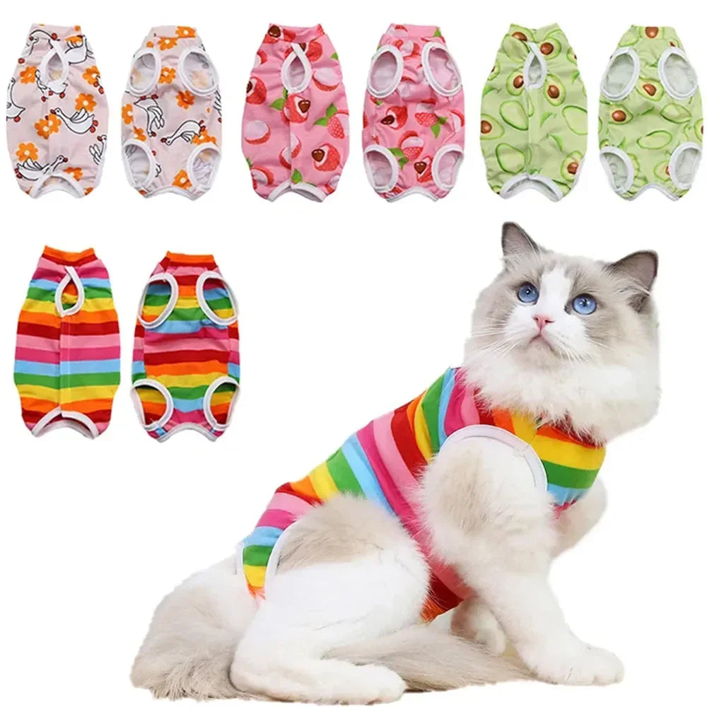 Cat Surgery Recovery Suit Female Cat Spay Recovery Suit Kitten Onesie for Cats After Surgery Anti Licking Breathable Cat Clothes