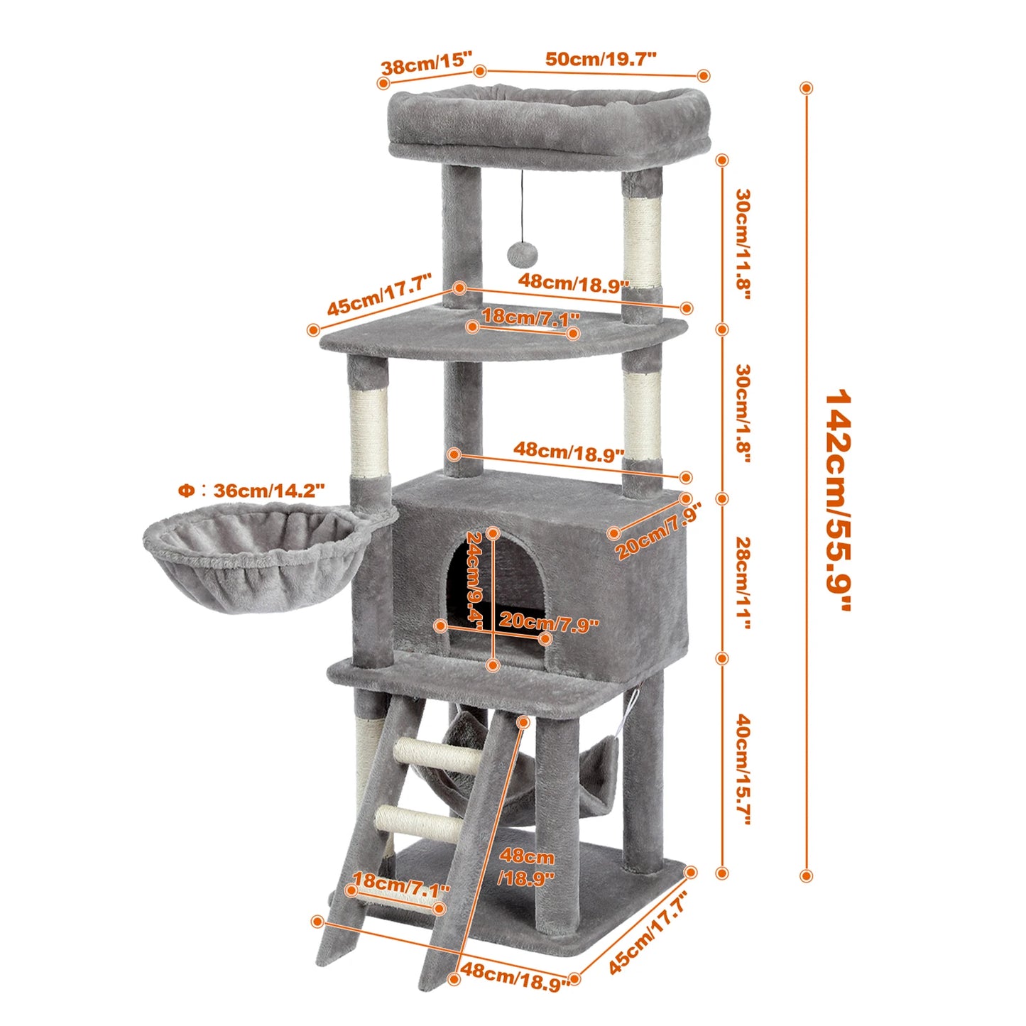 Multi-Level Cat Tree Tower Climb Furniture Scratching Post for Indoor House Pet Supplies  Cozy Condo Toy Cozy Condo