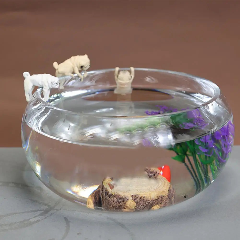 Mini Cartoon Dog Ornament Resin Figurine DIY Crafts Statue for Fish Tank Fishbowl Aquarium Accessories Home Decoration