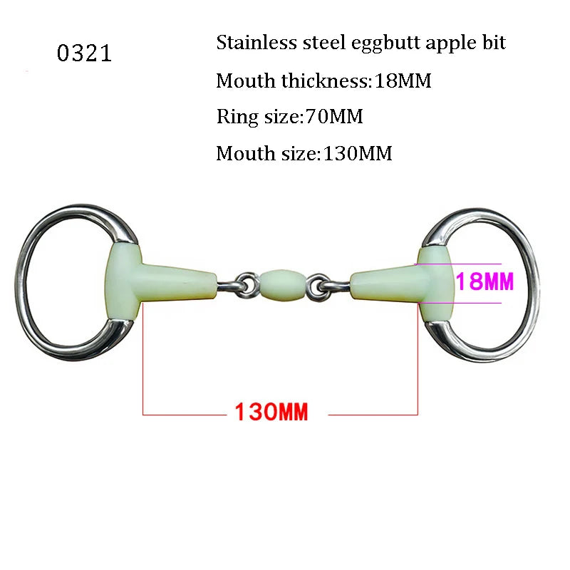 Equestrian Horse Mouth Bit Snaffle Gag Bite Horse Training Riding Harness Supplies