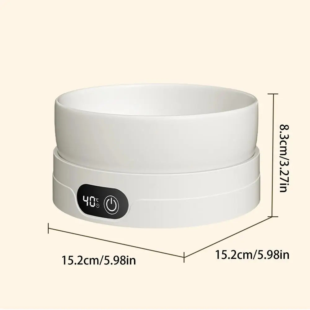 Heated Cat Dish 4 Temperature Settings Winter Pet Drinking Plate Thermal Heated Water Bowl for Chickens Ducks Birds Animals Dogs