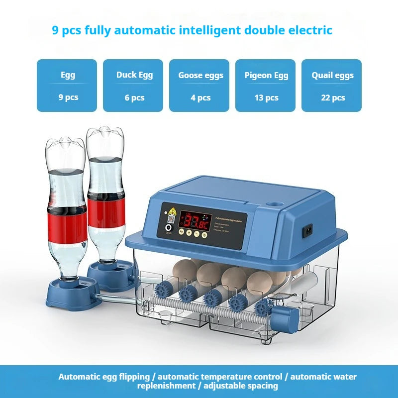 Intelligent Egg Incubator 6/9/12/15/24/36/48/56/64/98/120/128/152/176/192 Eggs for Ostrich Chicken Duck and other Birds