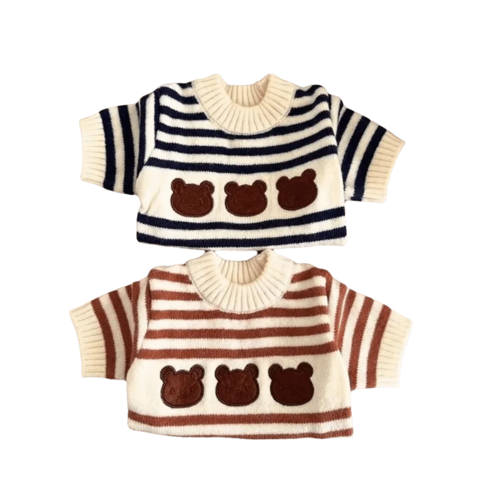 New Striped Pattern Dog Clothes Warm Knitted Dog Sweater Dog Pullover Autumn Winter