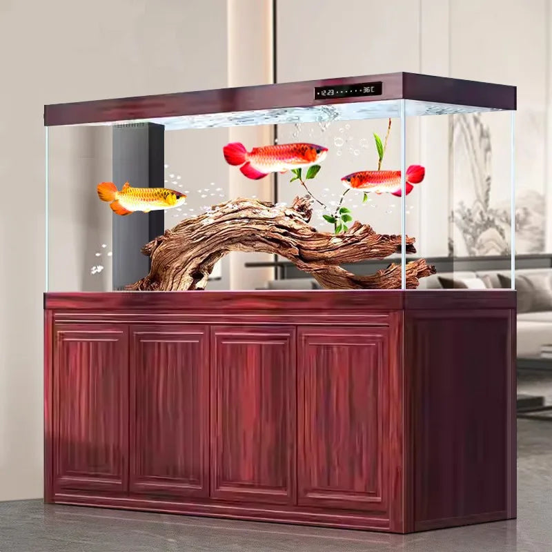 Arowana Tank Ultra-White Glass 1.2 meters Medium and Large Ecological No-Change Aquarium Box Lazy Bottom Filter Cabinet