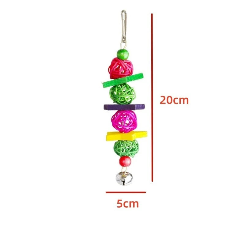 Bird and Parrot Toys Swing Bird Cage Decoration Mirror Staircase Wind Chimes Bird Accessories Toys for Birds
