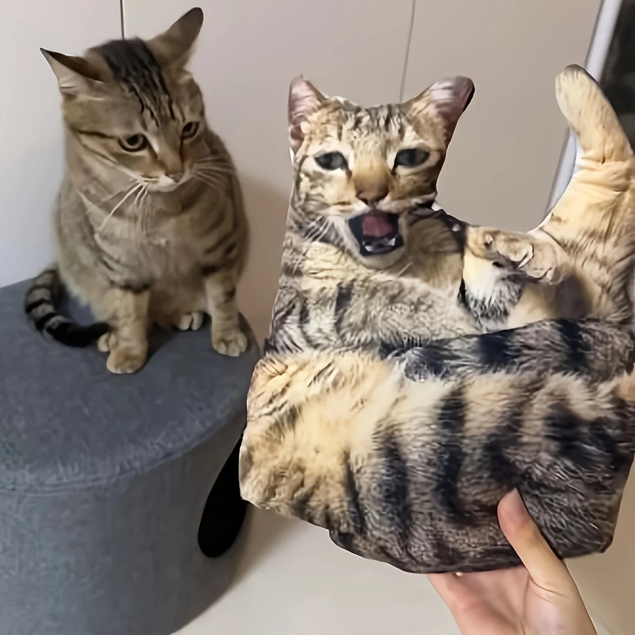 A customizable pet pillow, personalized 3D portrait plush toy for cats and dogs, mini animal pillow toy