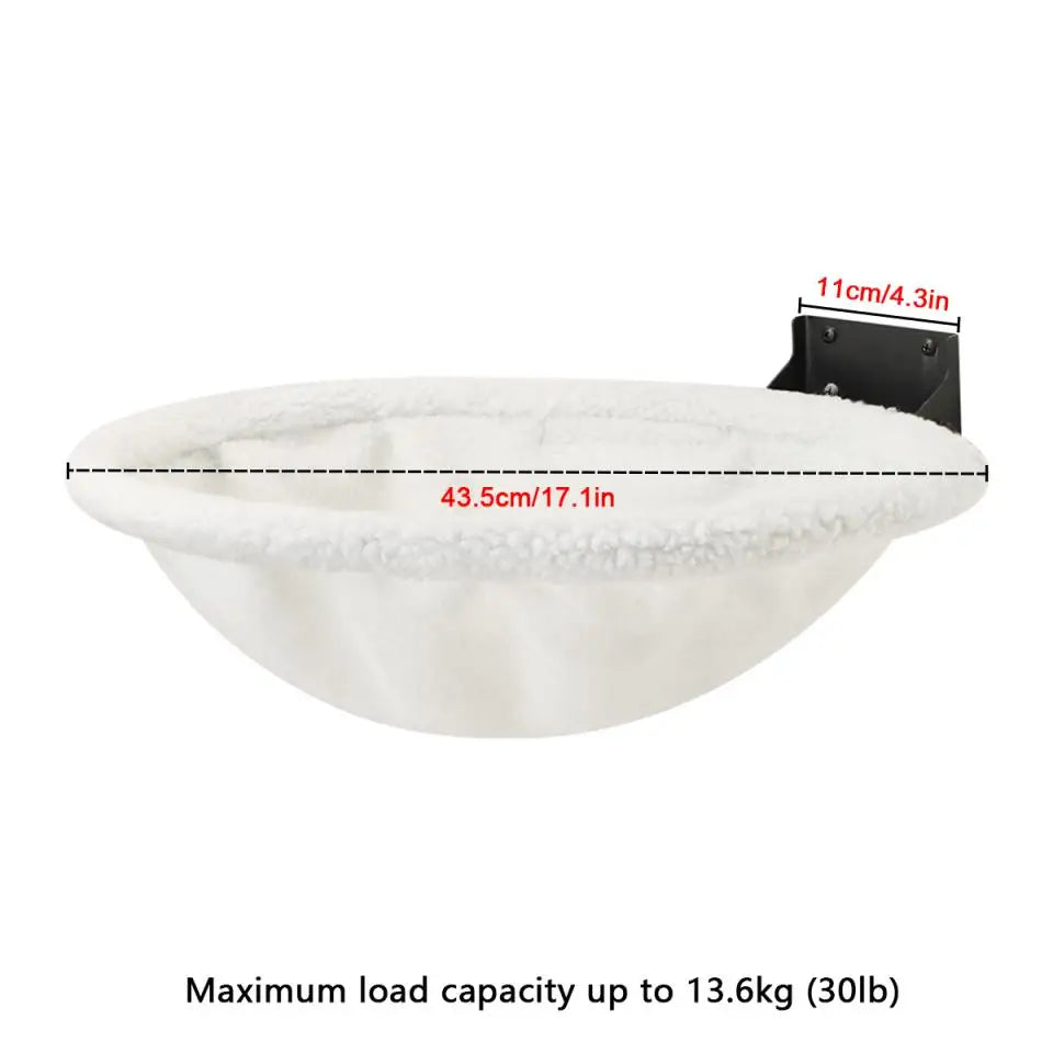 Wall-Mounted Cat Hammock Cradle Cat Climbing Frame Floating Shelf Solid Wood Cats Scratch Posts for Sleeping and Playing Toy