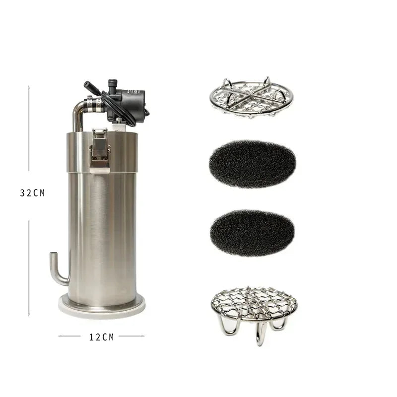 Aquarium Stainless Steel External Pro Canister Filters with Pump ADA Style Fish Tank Filter Bucket Barrel Aquarium filter Fish tank filter