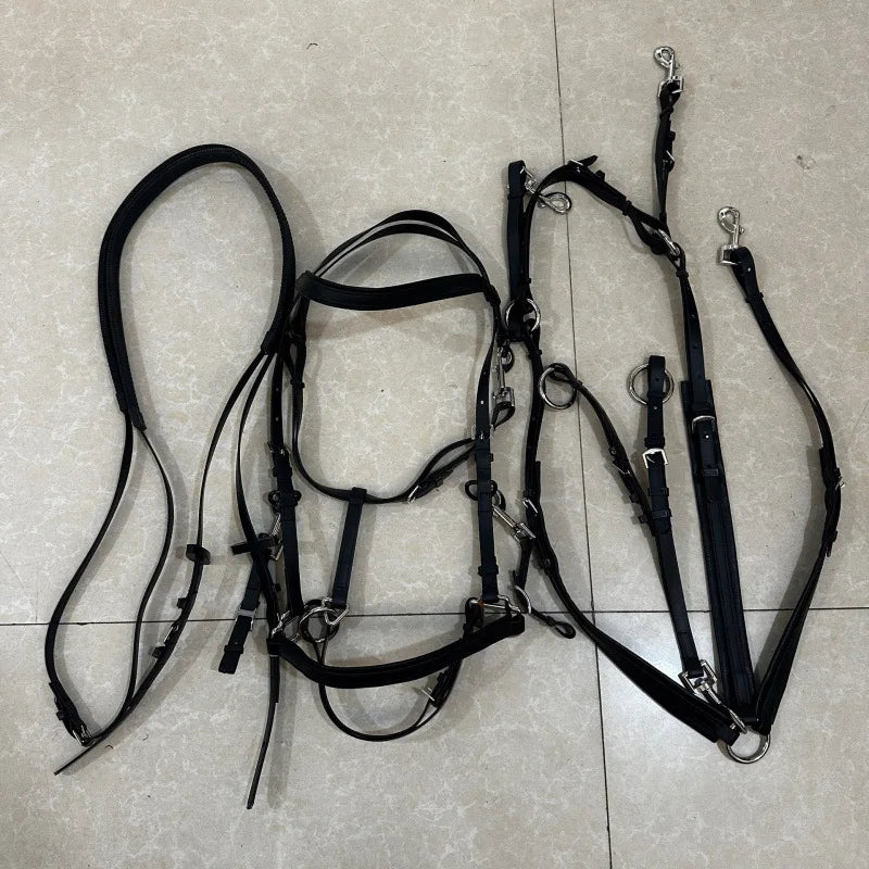 Endurance Marathon Stainless Steel Horse Bridle PVC Padded Nose Band Brow Band Reins A variety of Colors Riding Equestrian