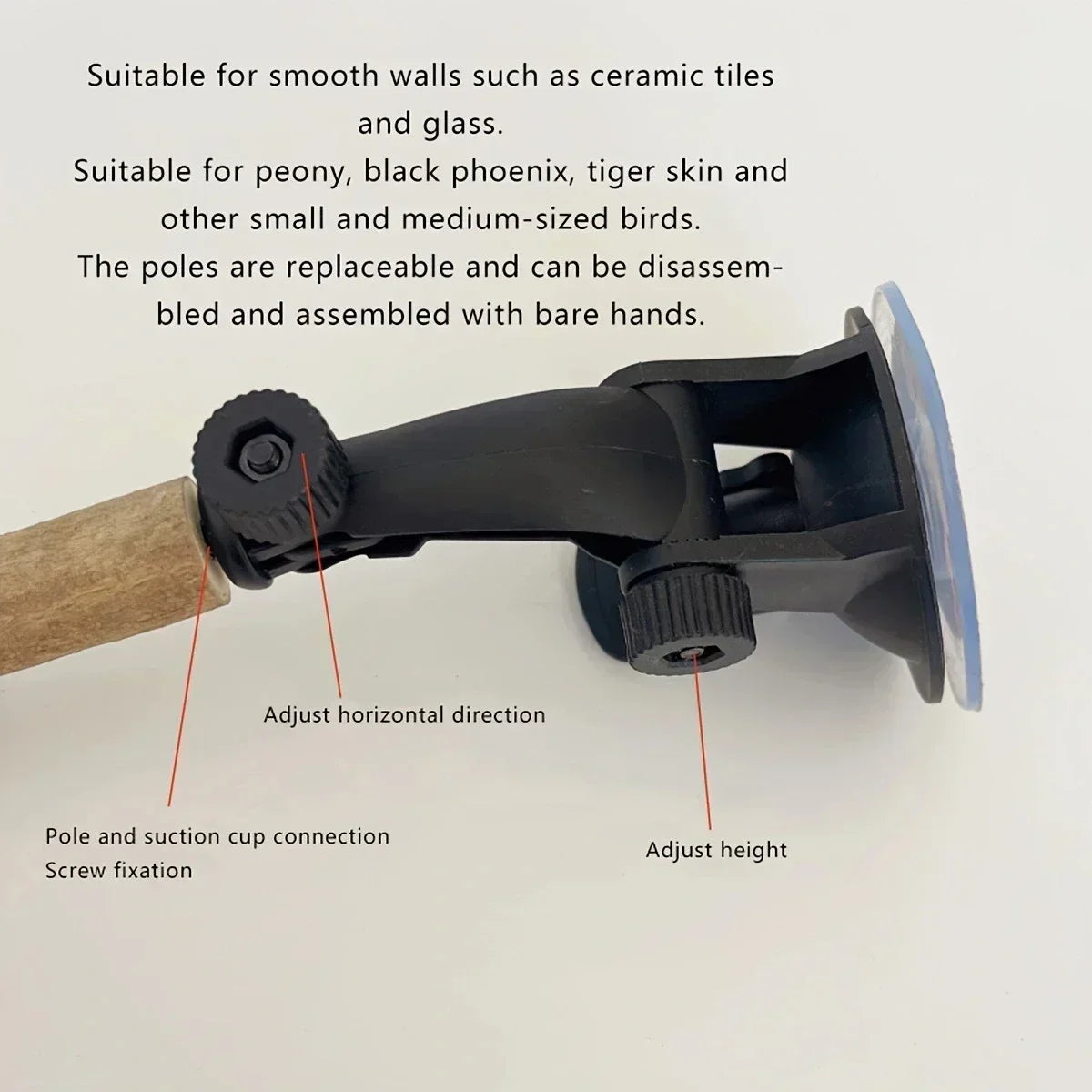 1pc-natural wood bird perch rod, parrot claw grinder rod, bird cage accessories, bird cage claw grinder bracket rod