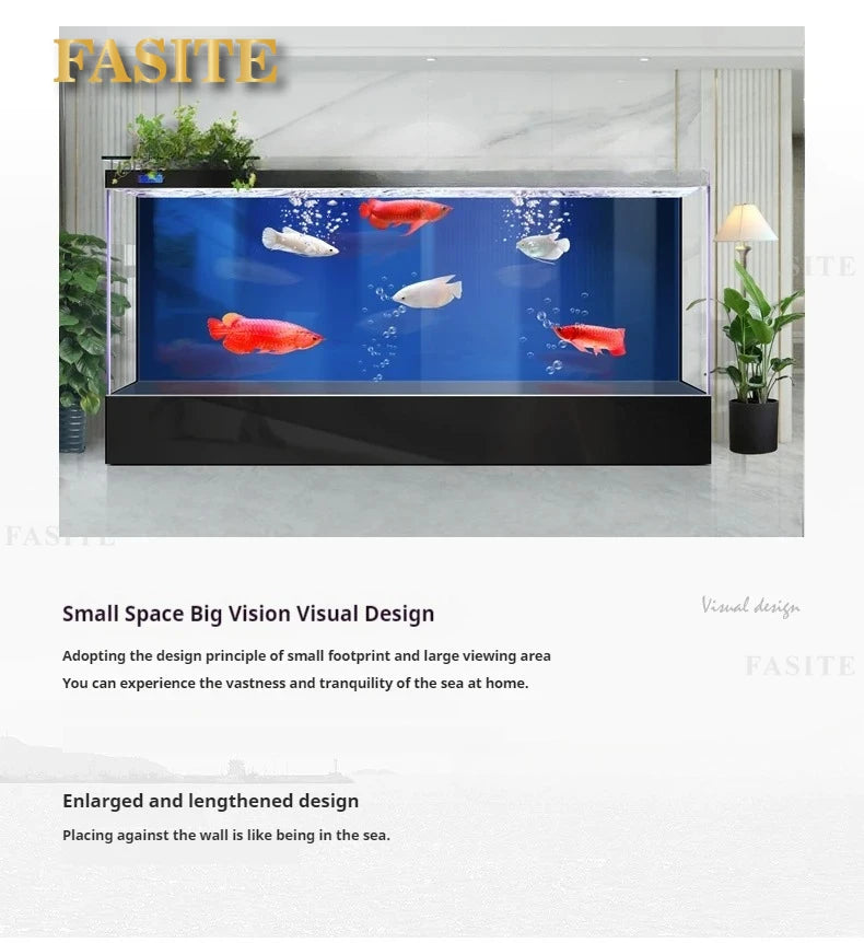 Luxury Super Large Appreciate Fish Tanks Modern Living Room Ecological Box Aquarium Decoration Smart Pet Products