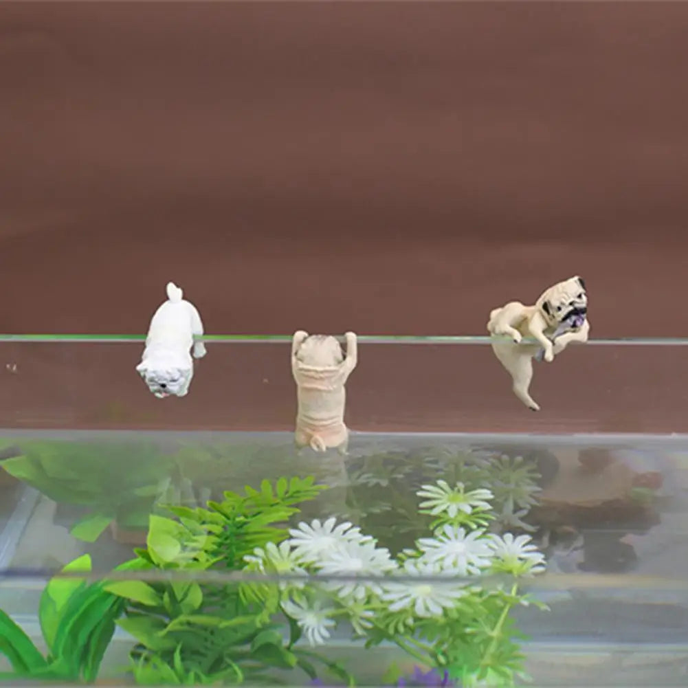 Mini Cartoon Dog Ornament Resin Figurine DIY Crafts Statue for Fish Tank Fishbowl Aquarium Accessories Home Decoration