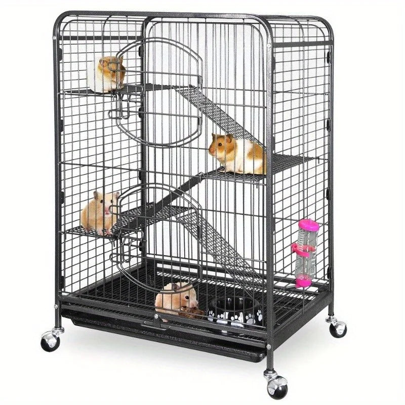 Ferret Cage Rabbit Guinea Pig Chinchilla Rat Small Animal House 37" 4 Levels