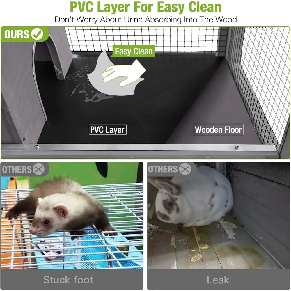 Large Critter Nation Cage for Chinchillas, Ferrets, Rats, Squirrels & Chameleons | Anti-Chew Design, Movable for Small Animals