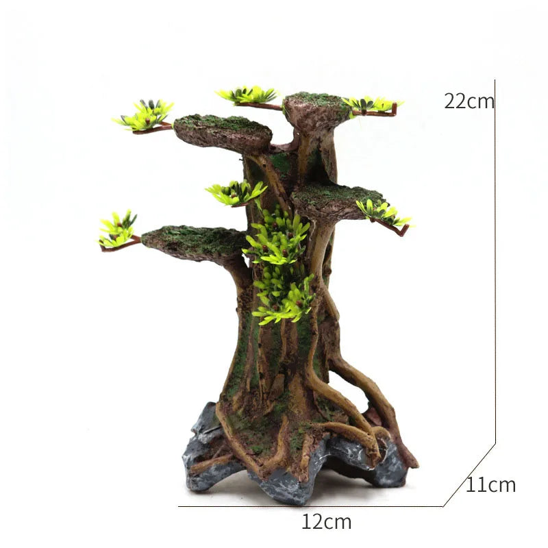 Aquarium Decoration Tree House Resin Cave Fish And Shrimp Hiding House Landscaping Fish Tank Decoration Accessories Decor
